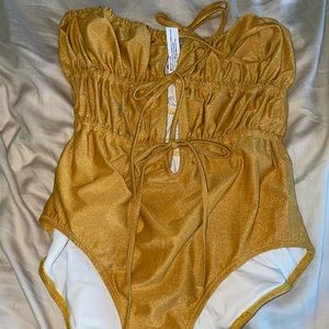 Solid & Striped Paula glitter one piece NWT